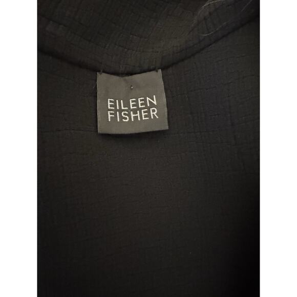 Eileen Fisher Women's Minimalist Silk Rayon Relaxed Blazer Jacket Black Size L - Picture 3 of 8